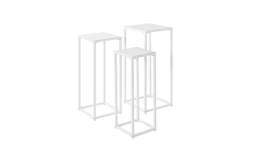 Blumensäule 3er Set   ¦ weiß ¦ Maße (cm): B: 30 H: 71 Tische > Beistelltisc günstig online kaufen