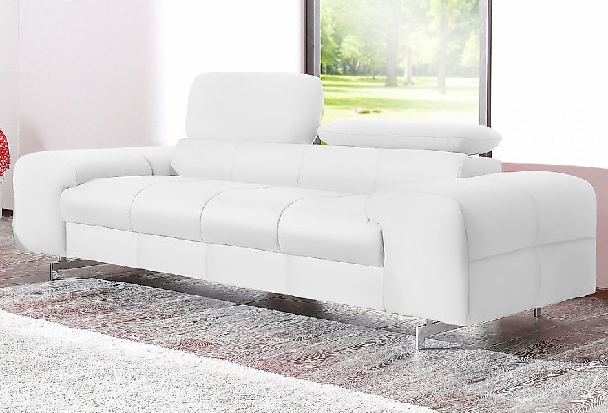 COTTA 2-Sitzer "Chef", Big-Sofa mit Kopfteilverstellung, edle Metallkufen günstig online kaufen