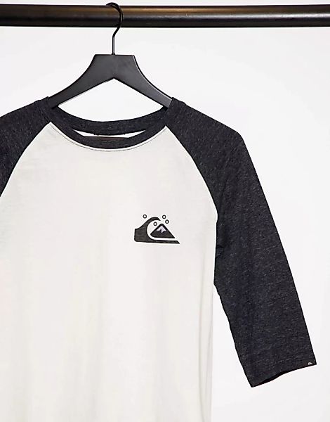 Quiksilver - Standard Raglan - T-Shirt mit 3/4 Ärmel in Weiß günstig online kaufen