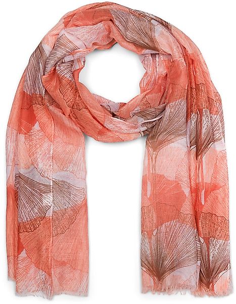 styleBREAKER Modeschal Langer Schal Ginkgo Leaves, günstig online kaufen