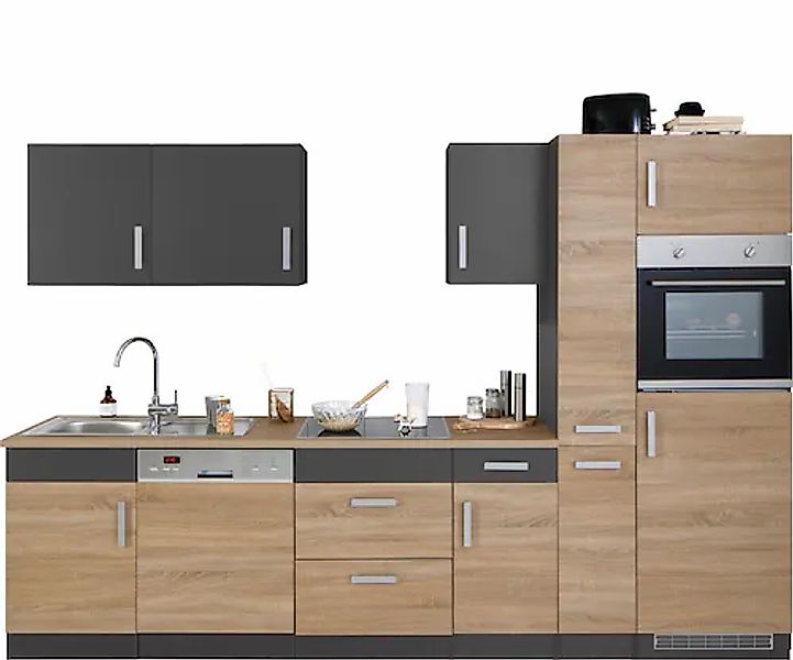 KOCHSTATION "KS-Gera" Breite 300 cm, wahlweise mit E-Geräten, mit Arbeitspl günstig online kaufen