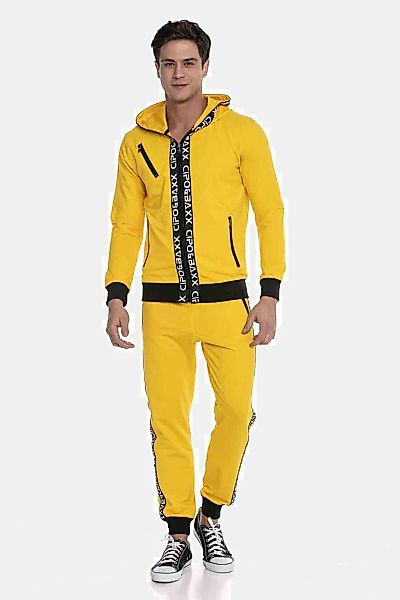 Cipo & Baxx Trainingsanzug "Trainingsanzug", 1 Stk. mit kontrastierenden Bü günstig online kaufen