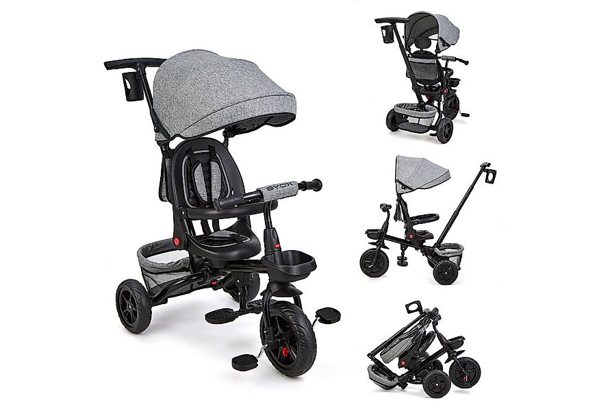 GarveeMore Dreirad 5 in 1 Kinderdreirad,Klappbar, mit Schubstange,Sonnendac günstig online kaufen