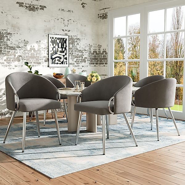 OKWISH Esszimmerstuhl Loungesessel,Kosmetikstuhl,Esszimmerstuhl (Luxus Samt günstig online kaufen