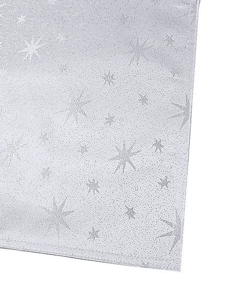 Tischläufer Glitzer Sterne Tischläufer 40x100 Weiß Silber Weihnachten, dopp günstig online kaufen
