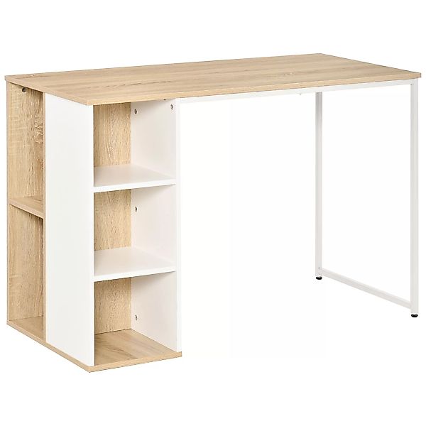 HOMCOM Schreibtisch  Bücherregal Computertisch mit Regalen, großer Stauraum günstig online kaufen