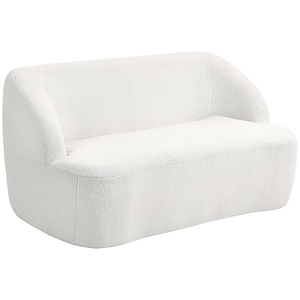 HOMCOM Sofa 2-Sitzer 142 cm Couch Polstersofa mit Armlehne, geschwungenem D günstig online kaufen