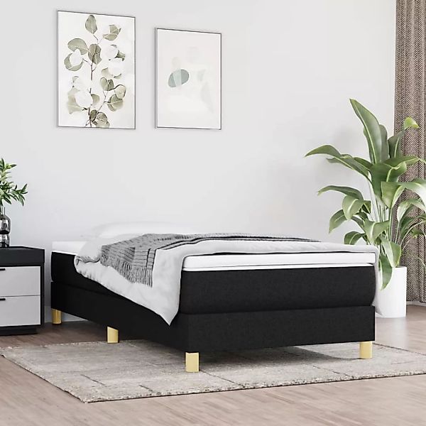 vidaXL Boxspringbett Schwarz 90x190 cm Stoff1350035 günstig online kaufen