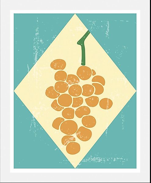 queence Bild "Grapes", Obst-Obst Bilder-Essen-Lebensmittel-Kunst-Schriftzug günstig online kaufen