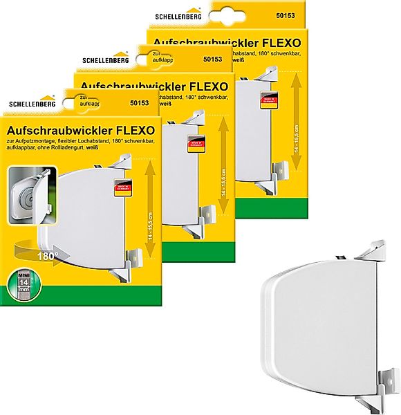 SCHELLENBERG Aufputz-Gurtwickler Aufschraubwickler Flexo Mini, Set, günstig online kaufen