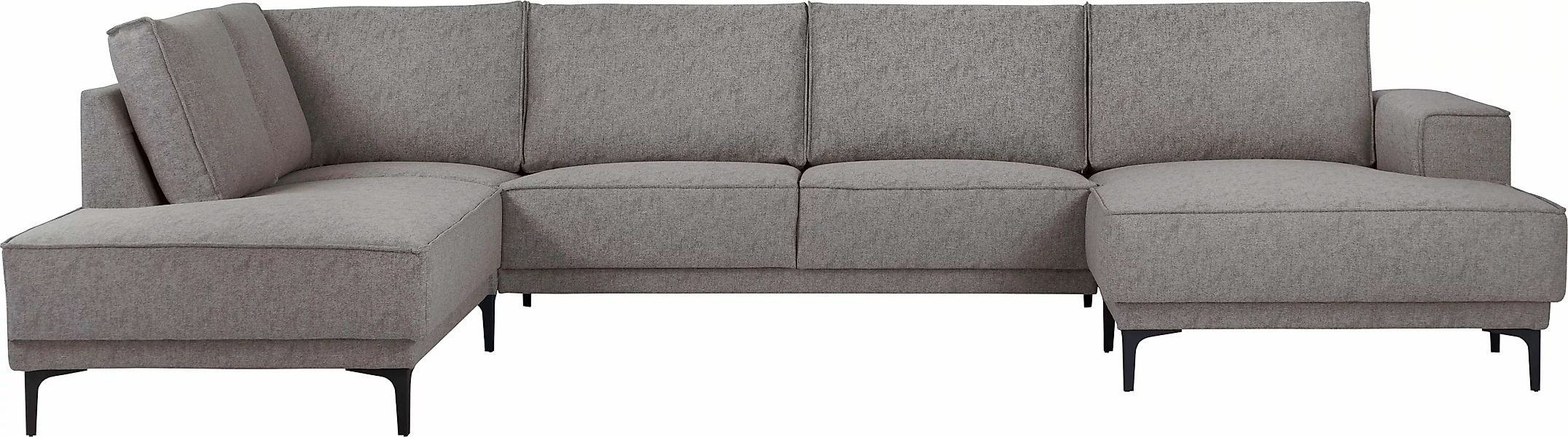 Places of Style Wohnlandschaft "XXL Sofa Oland, Struktur, Flachgewebe, Luxu günstig online kaufen