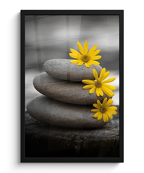 MuchoWow Poster Zen-Steine - Blumen - günstig online kaufen