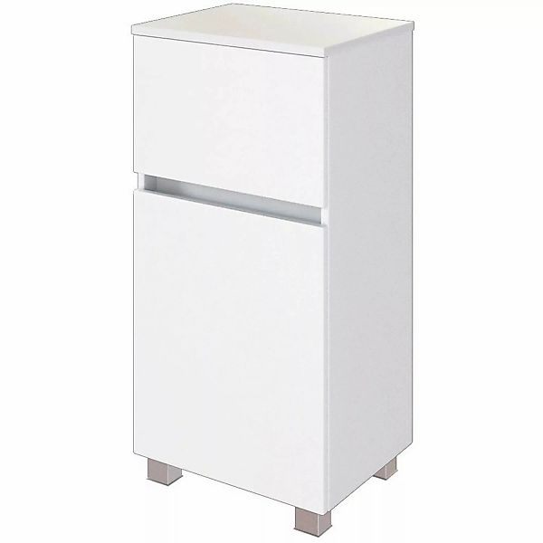 Held Möbel Unterschrank Salerno 40 cm matt Weiß-Weiß günstig online kaufen