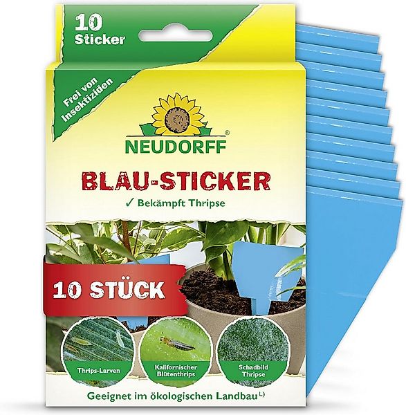 Neudorff Klebefalle Neudorff Blau-Sticker 10 Stück, Insektizidfrei Geruchlo günstig online kaufen