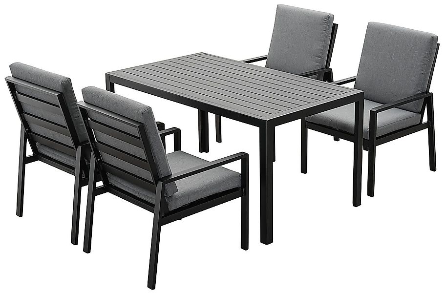 MeXo Gartenlounge-Set Alu Gartenmöbel-Sets, (Aluminium-Gartenlounge, 5-tlg. günstig online kaufen