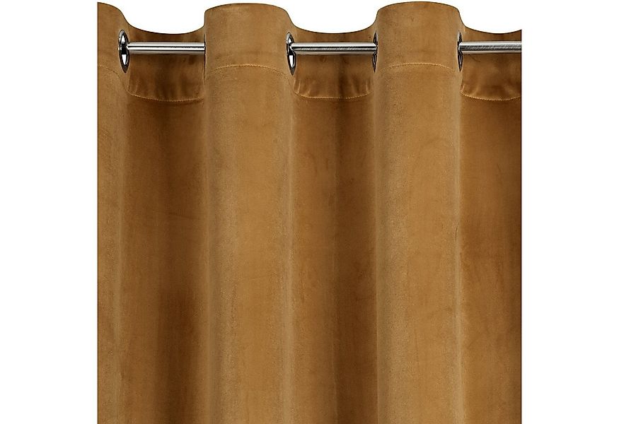 Design91 Vorhang Samtvorhänge Wohnzimmer Schlafzimmer Blickdicht Ösen Velou günstig online kaufen