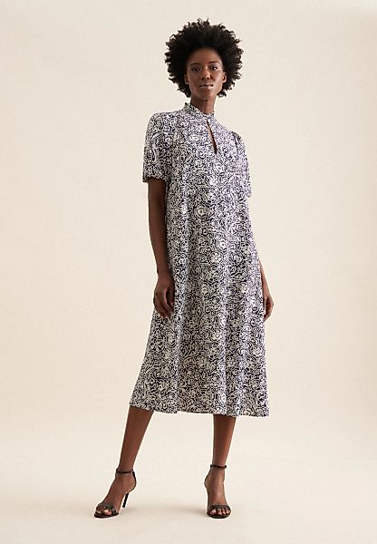 seidensticker Sommerkleid "Schwarze Rose" 1/2 Rundhals Floral günstig online kaufen