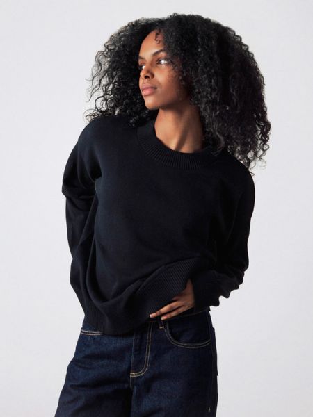 HONEST BASICS Longpullover Boxy-Pullover aus OCS günstig online kaufen