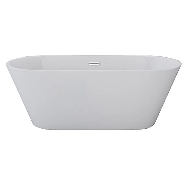 Jet-Line Freistehende Badewanne Lausanne II in Weiß mit Integriertem Überla günstig online kaufen