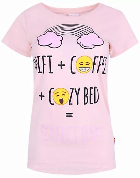 Sarcia.eu Kurzarmbluse Aprikosenfarbenes Nachthemd für Damen mit EMOJI M günstig online kaufen