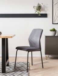SalesFever 4-Fußstuhl "Esszimmerstuhl mit elegantem Stil" (Set) 2 Stk. Samt günstig online kaufen