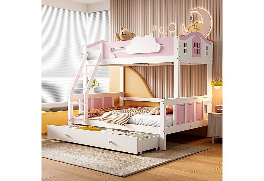 autolock Etagenbett Etagenbett,Kinderbett, vierstufigen Schrägleiter und Sc günstig online kaufen