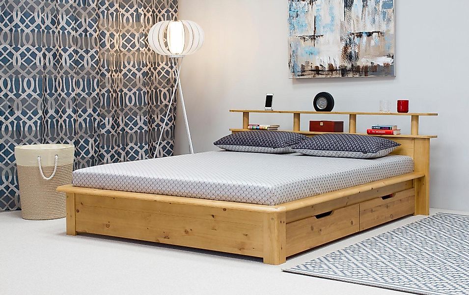 Home affaire Funktionsbett ""FINJA " Kieferbett, Futonbett, Kopfteil mit Ab günstig online kaufen
