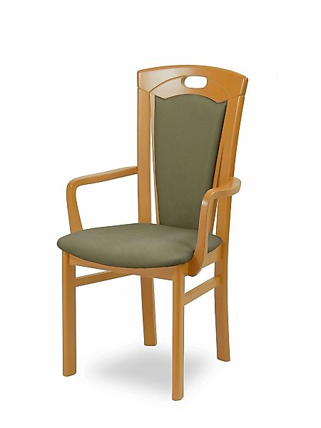 Home affaire Esszimmerstuhl "FERDI, Armlehnstuhl, Made in Italy, Massivholz günstig online kaufen