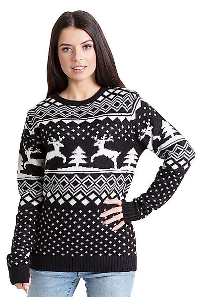 BlauerHafen Weihnachtspullover Damen Weihnachts Pullover lange Ärmel Knit R günstig online kaufen