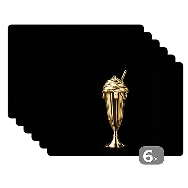 MuchoWow Platzset Milchshake - Gold - günstig online kaufen