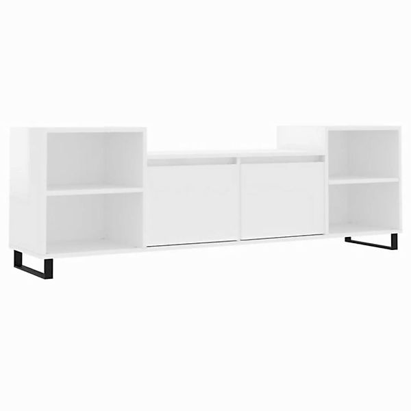 vidaXL TV-Schrank TV-Schrank Hochglanz-Weiß 160x35x55 cm Spanplatte TV-Lowb günstig online kaufen