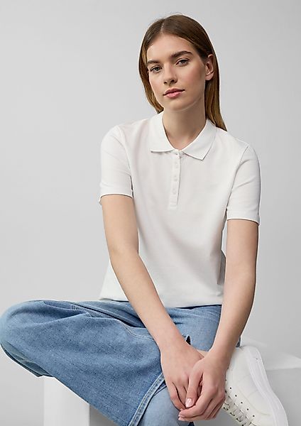 s.Oliver Kurzarmshirt Polo-Shirt Verkürztes Poloshirt aus günstig online kaufen