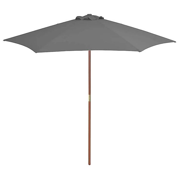 Sonnenschirm Mit Holz-mast 270 Cm Anthrazit günstig online kaufen