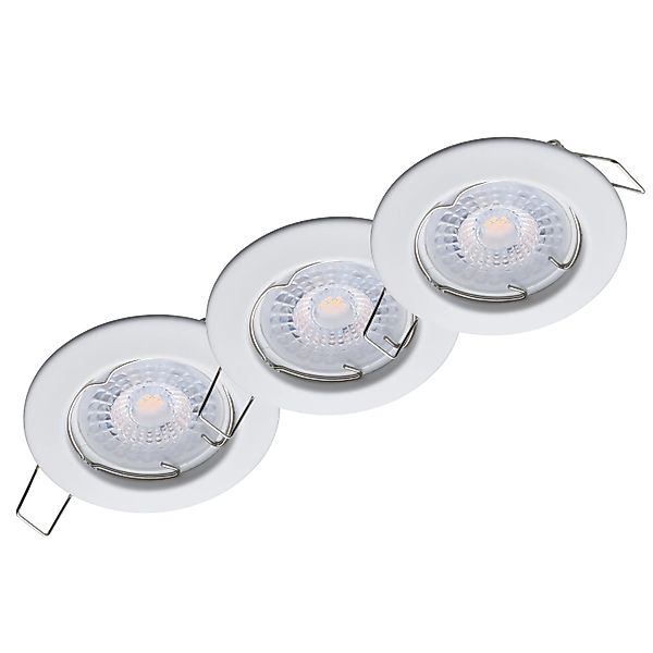 Oktaplex 3er Set Deckenspots Sedan inkl. LED-Module Warmweiß 380lm 4,8W Wei günstig online kaufen