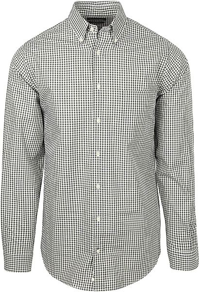 Steppin' Out Poplin Hemd Karos Grün - Größe M günstig online kaufen