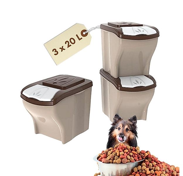 GarPet Futterbehälter 3x Tierfutterbehälter Hundefutter Aufbewahrung Futter günstig online kaufen