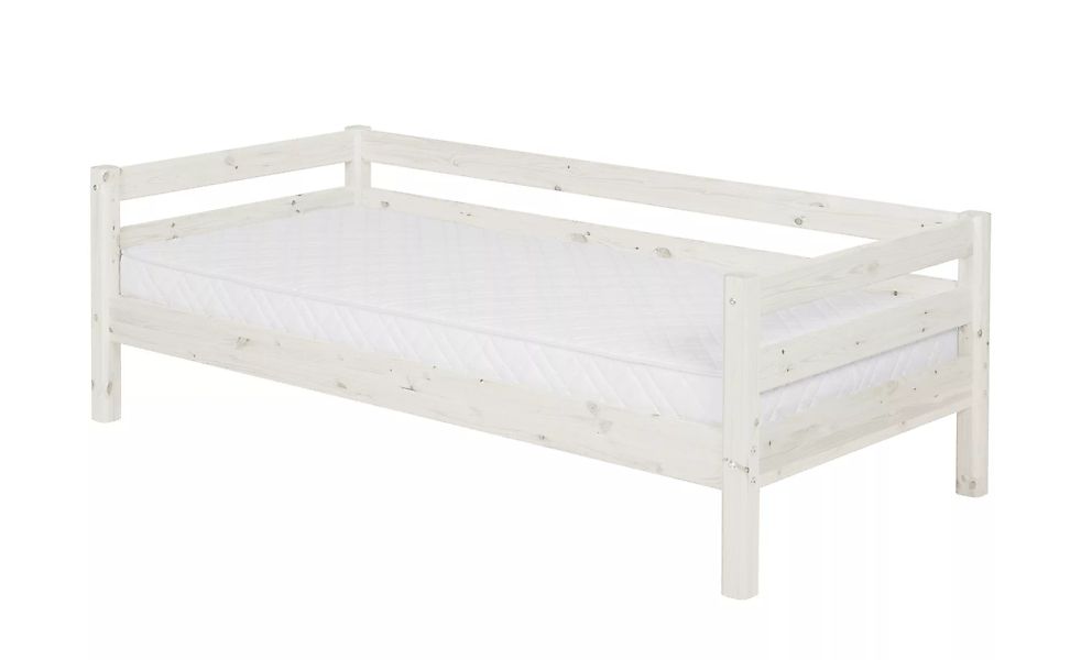 FLEXA Bett mit hinterer Absturzsicherung  Flexa Classic - weiß - 100 cm - 6 günstig online kaufen