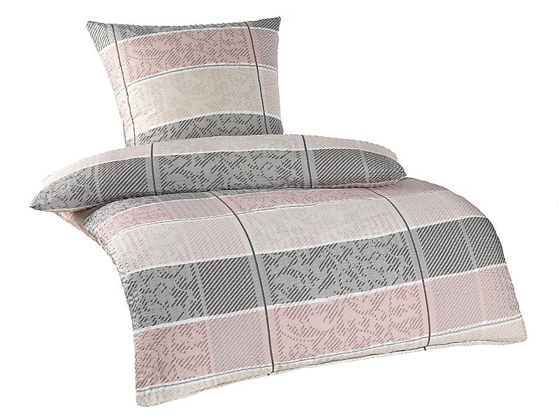 soma Bettwäsche Seersucker 135x200 80x80 rosa günstig online kaufen