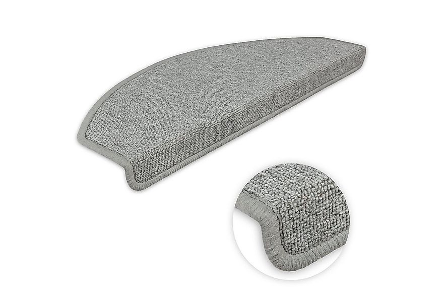 Metzker® Stufenmatte Stufenmatten Ariston Halbrund 65x24cm Trittfläche Hell günstig online kaufen