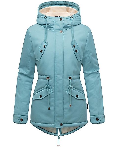 Marikoo Winterjacke Manolya stylischer Kurzmantel mit weichem Teddyfell-Fut günstig online kaufen