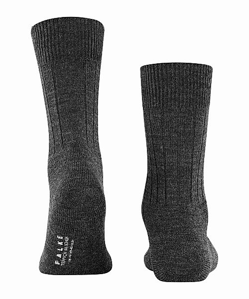 FALKE Teppich im Schuh Herren Socken, 45-46, Grau, Uni, Schurwolle, 14402-3 günstig online kaufen
