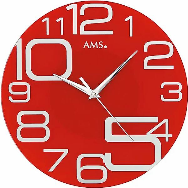 AMS Wanduhr »W9462«, Quarzuhr,Glas,Wohnzimmer,Esszimmer,Küche,Arbeitszimmer günstig online kaufen