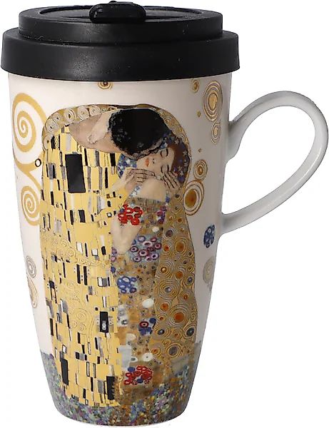 Goebel Coffee-to-go-Becher »Gustav Klimt - "Der Kuss"«, aus Porzellan mit a günstig online kaufen