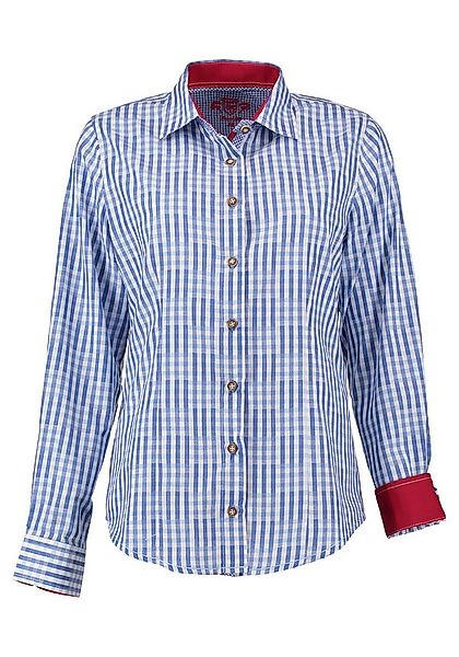 OS Trachten Trachtenbluse Prigmi Langarmbluse mit Kontraststoff im Kragen u günstig online kaufen