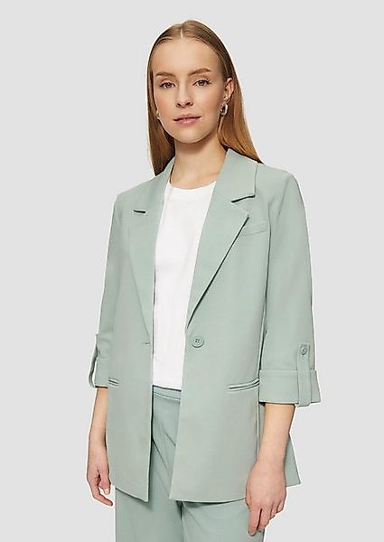 QS Jackenblazer Interlock-Blazer mit Krempelarm günstig online kaufen