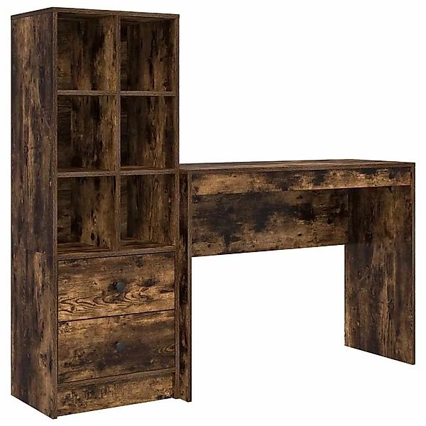 vidaXL Schreibtisch mit Schubladen 2-Tlg Geräucherte Eiche 3337333 günstig online kaufen