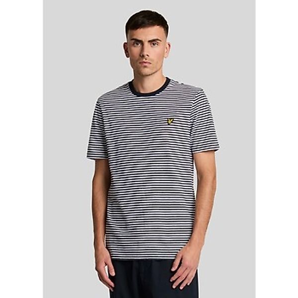 Lyle & Scott  T-Shirts & Poloshirts Linen blend breton stripe t-shirt - dar günstig online kaufen