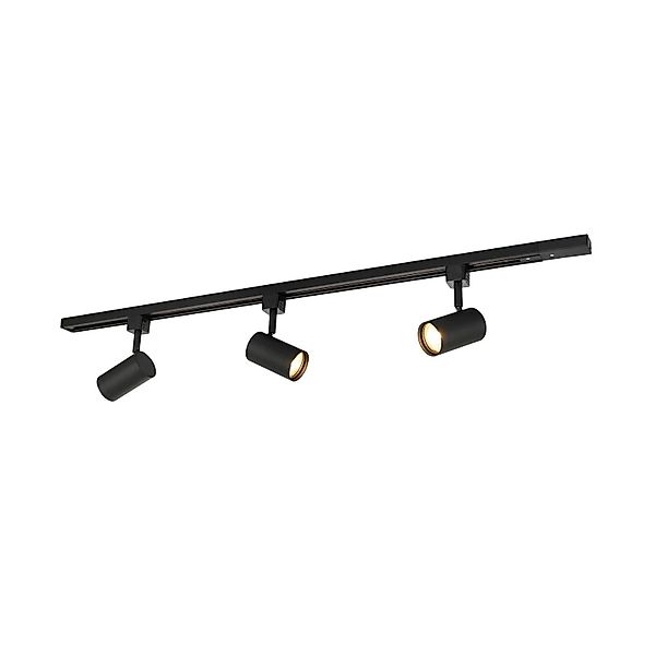 Prios 1-Phasen-Schienensystem Jorell, schwarz, 3-flg., GU10 günstig online kaufen