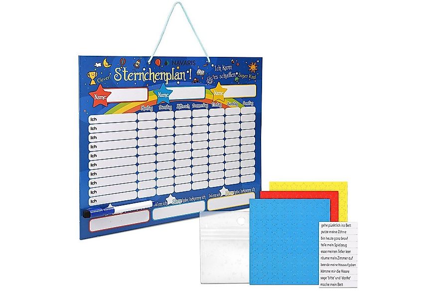 Navaris Magnettafel abwischbare Belohnungstafel magnetisch 40x32cm - Kinder günstig online kaufen