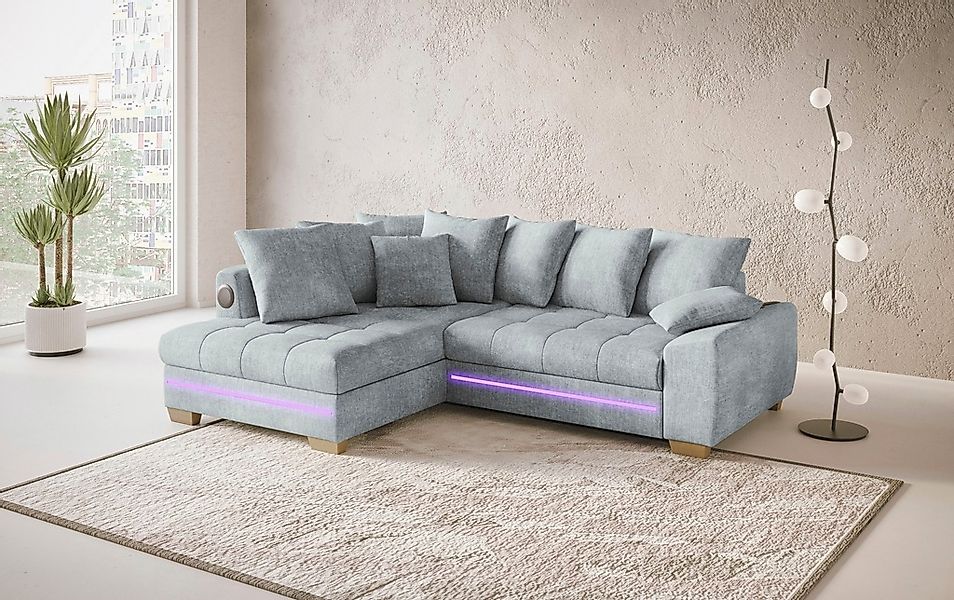 Mr. Couch Ecksofa "Nikita II, L-Form", mit Kaltschaum, RGB-LED, Soundsystem günstig online kaufen